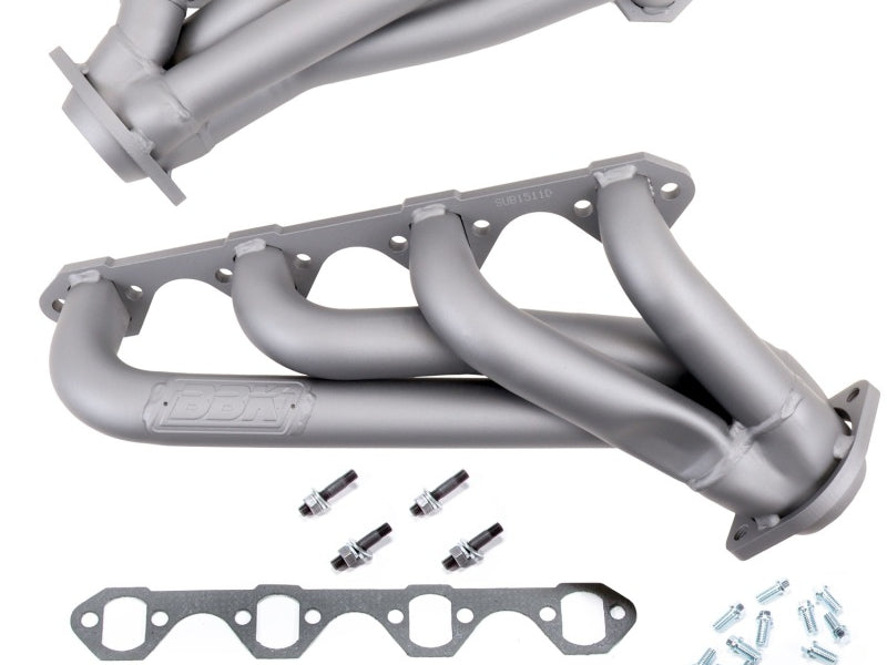 BBK 79-93 Mustang 351 Swap Shorty Unequal Length Exhaust Headers - 1-5/8 Titanium Ceramic