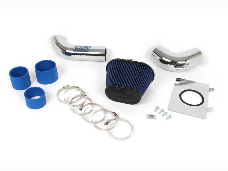 BBK 86-93 Mustang 5.0 Cold Air Intake Kit - Fenderwell Style - Chrome Finish