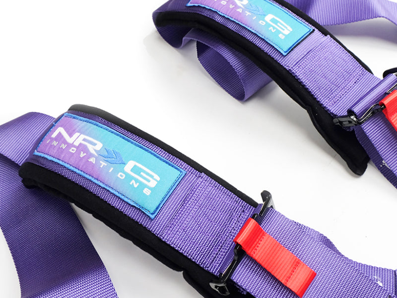 NRG SFI 16.1 5Pt 3 Inch Seat Belt Harness with Pads / Cam Lock - Purple