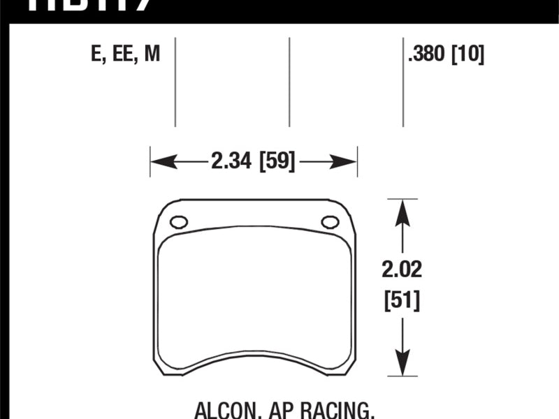 Hawk AP Racing CP3696 Blue 9012 Race Brake Pads