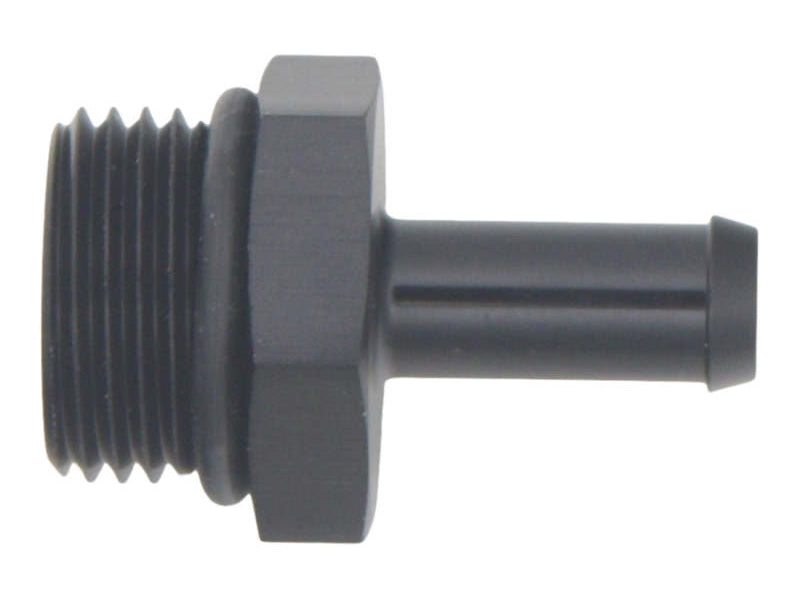 DeatschWerks 8AN ORB Male to 5/16in Male Barb Fitting (Incl O-Ring) - Anodized Matte Black