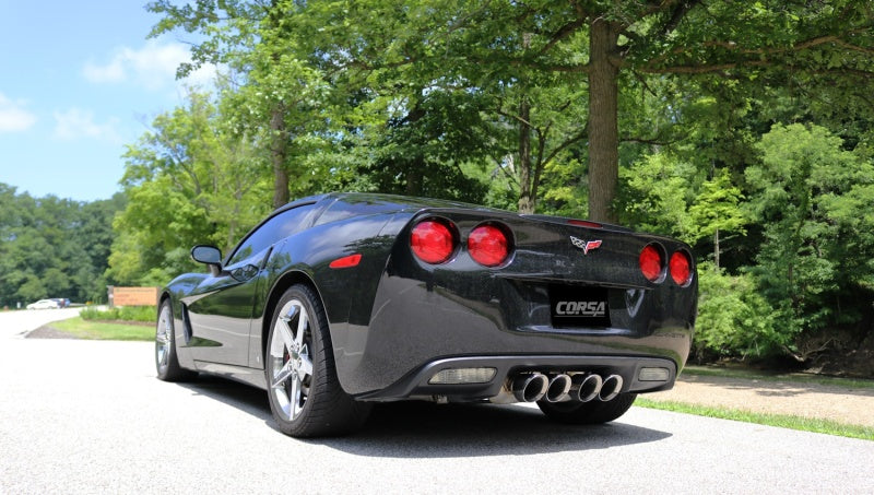 Corsa 2005-2007 Chevrolet Corvette (C6) 6.0L/6.2L Polished Sport Axle-Back Exhaust w/4.5in Tips