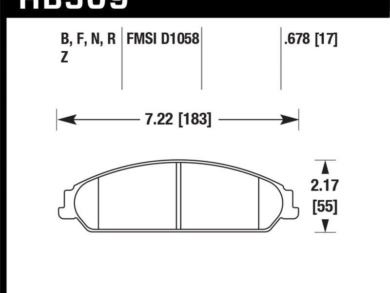 Hawk 2013-2014 Chrysler 200 (w/XR1 Brakes) HPS 5.0 Front Brake Pads