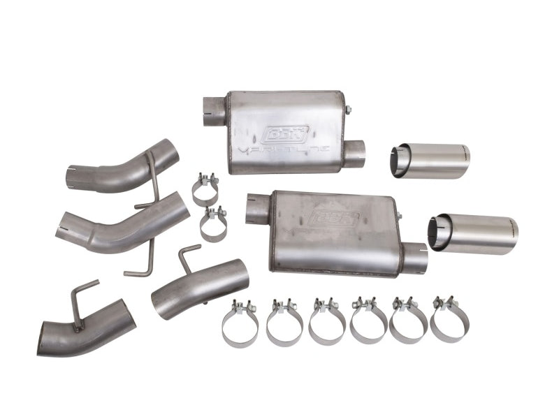 BBK Vari-Tune Axle Back Exhaust Kit 2 Adjustable Performance Mufflers 2-3/4 Pipe 4 in. Tips