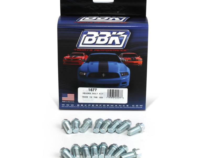 BBK Ford SBF 302 351W Exhaust Header Bolt Kit - 3/8-16 0.75in (16)