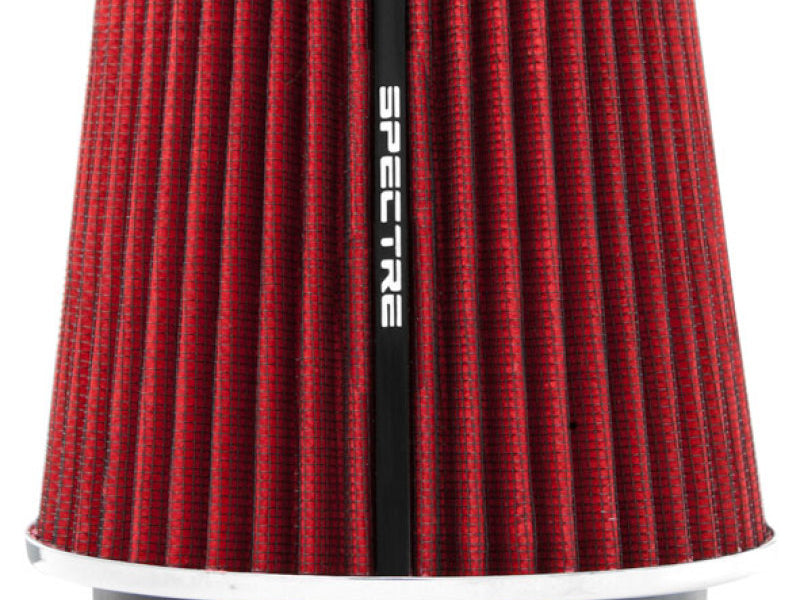 Spectre Adjustable Conical Air Filter 5-1/2in. Tall (Fits 3in. / 3-1/2in. / 4in. Tubes) - Red