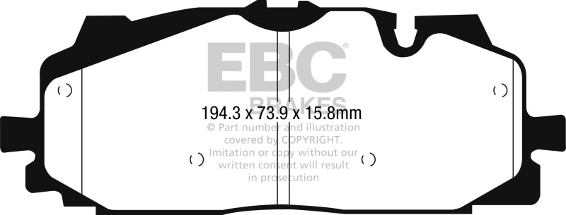 EBC 17-24 Audi RS4 2.9TT / 21-24 Audi RS3 2.5T Yellowstuff Front Brake Pads